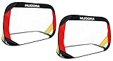 hudora, set di 2 porte da calcio pieghevoli e portatili, multicolore, 120 x 80 x 80 cm