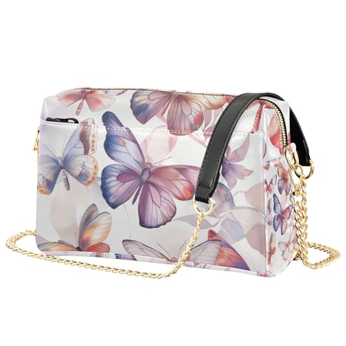 susiyo Translucent Butterflies and Flowers Crossbody Bags for Women PU Leather Crossbody Purse Small Shoulder Handbag Purses for Girls2