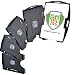 Premium Badge Holder 5 Pack - Open Face 2 Card ID Badge Holders - Hard Rigid Plastic - Vertical or Horizontal - by Specialist ID (Black)