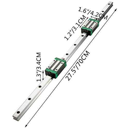 Bestequip Linear Guide Rail 2Pcs Hgr20-700Mm Linear Slide Rail With 1Pcs Rm1605-700Mm Ballscrew With Bf12/Bk12 Kit Linear Slide Rail Guide Rail Square For Diy Cnc Routers Lathes Mills #TOP7
