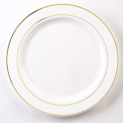 EMI Yoshi Koyal Glimmerware Dinner Plates, 10.25-Inch, White and Silver, Set of 120 EMI Yoshi Koyal Glimmerware Dinner Plates, 10.25-Inch, White and Silver, Set of 120