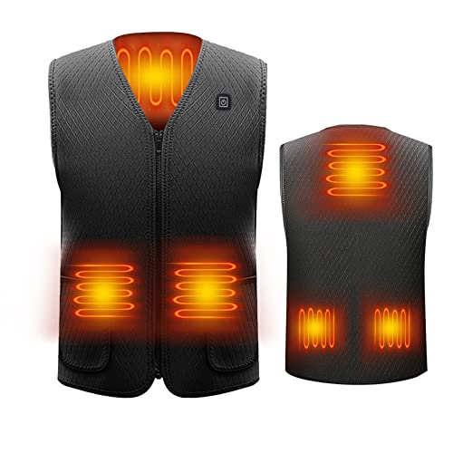 Gilet chauffant électrique portatif avec système de chauffe USB à 3 niveaux