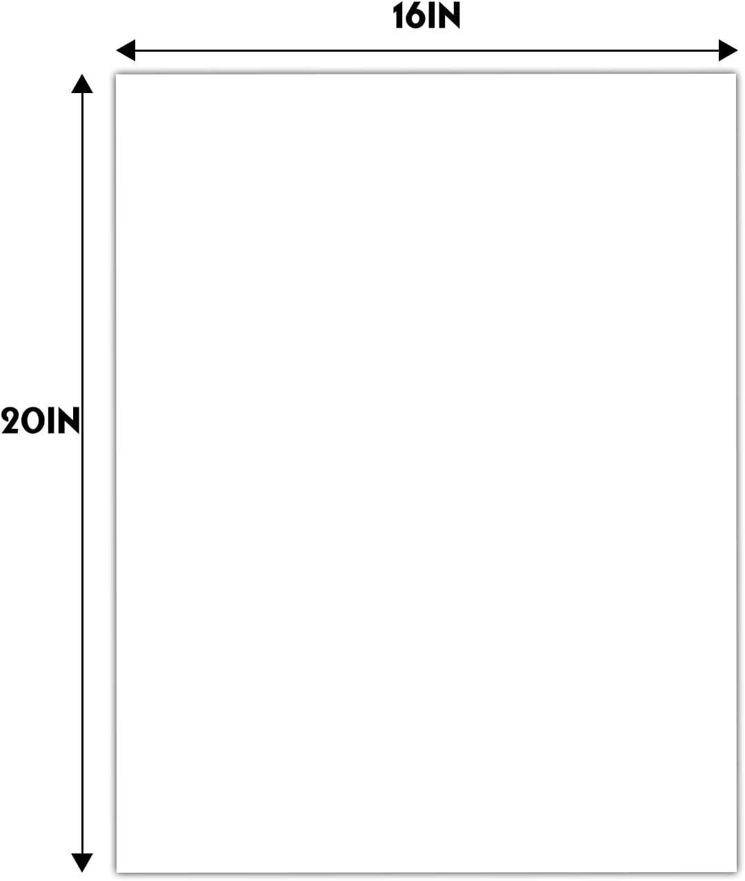 Golden State Art, 16x20 White Backing Board, Backer Boards for Frame, Picture (10 Pack)