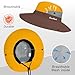 ZOORON 1 Pack Women's Ponytail Safari Sun Hat,Wide Brim UV Protection Outdoor Bucket Hat,Foldable Beach Summer Fishing Hat(Yellow)