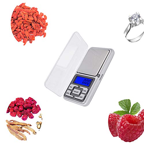 Mengshen Digital Pocket Jewelry Scale High Precision Milligram Scale Steelyard 1.1lb/500g (0.01g) Reloading for Jewelry and Gems Small Electronic Scale