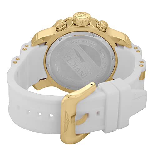 Invicta Men's Pro Diver Stainless Steel Quartz Watch With Silicone Strap, Gold, White, 26 (Model: 20291) #TOP2