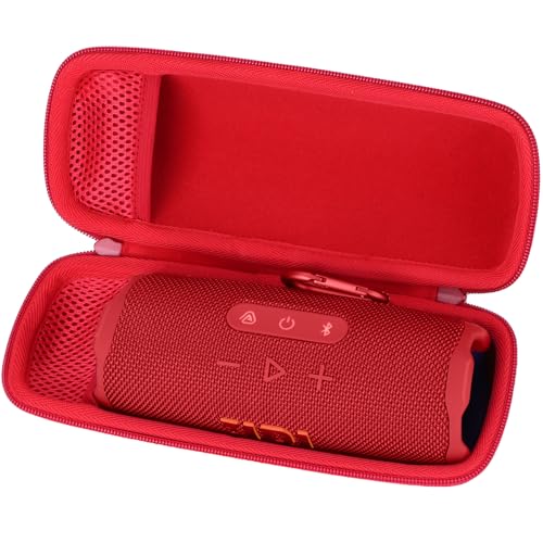 Lebakort Hard Case Compatible with JBL Flip 7 6 5 4 Waterproof Portable Speaker (Red Case) - Thumbnail 2