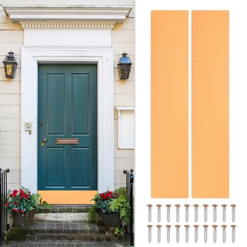 uxcell 2pcs Door Kick Plate, 6 x 32 Inches Anodized Aluminum Kick Plate Door Plate, 1.5mm (1/16