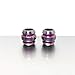 TIKING 2pcs 12mm Titanium Ti Barrel Shape Knife/Zipper Pull Jewelry Paracord / Lanyard Beads-Purple