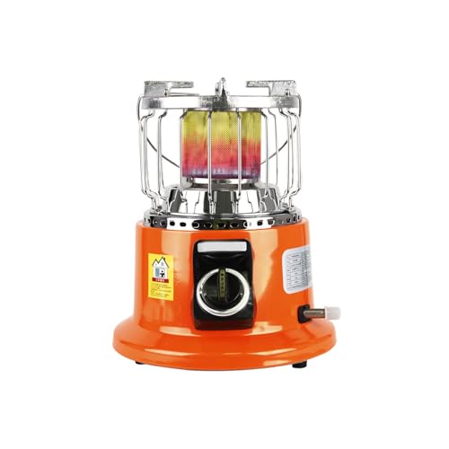 Stufa A Combustibile Portatile Riscaldatore Gas 33.5cm Riscaldamento Radiante Inox Per Campeggio Invernale Pesca Sul Ghiaccio-Natural gas