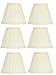 Upgradelights Eggshell 6 Inch Mushroom Pleated Clip on Chandelier Shades (Set of 6) 3.5x6x4.5