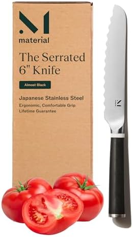 Material, Serrated Bread Knife 6", Bread...