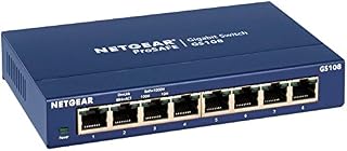 NETGEAR 8-Port Gigabit Ethernet Unmanaged Switch (GS108) - Desktop, and ProSAFE Limited Lifetime