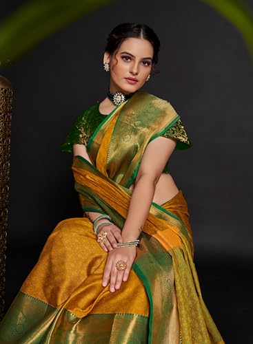 Image of Avantika Fashion Women's Woven Cotton Silk Art Silk Banarasi Saree With Blouse Piece