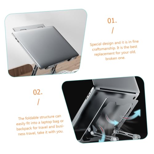 Soporte ajustable para laptop de aleación de aluminio miniatura 4