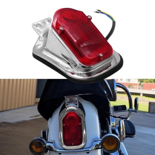 Feu arrière de moto rouge et clignotant LED robuste pour style Bobber - 3