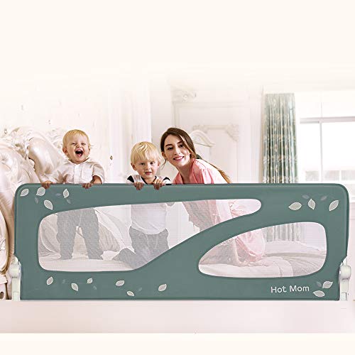 Hot Mom Bettgitter für Kinderbett 2016 Fashion,150 cm Länge (Dunkel Grün)