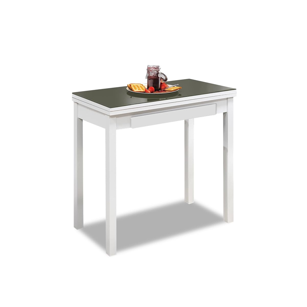 Table de cuisine en métal ASTIMESA MLBGRA rectangulaire graphite