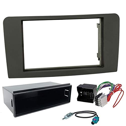 Sound-way - Kit Montage Cadre de Radio Adaptateur autoradio 1 DIN / 2 DIN pour Mercedes Classe M W164 / GL X164 - KA11-087