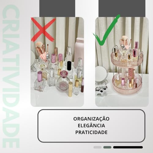 Organizador De Maquiagem Perfume Rose Acrílico
