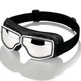 MAMBAOUT Motorcycle Goggles Vintage Cruiser Pilot Aviator Style Steampunk Goggles for Men Women Compatible with half helmets