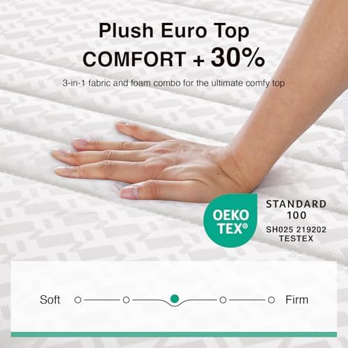 Novilla 12 Inch King Size Mattress in a Box, Hypoallergenic & Back Pain Relief, Hybrid King Mattresses with Smarts Coils, Fiberglass Free CertiPUR-US Certified Colchones No Box Spring Needed — view 5