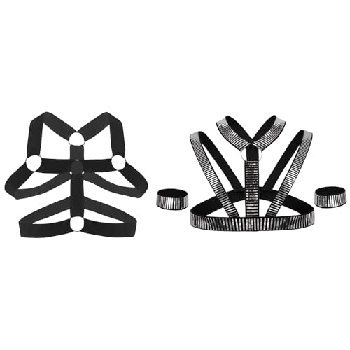 Image of Mens Harness Belt Nylon Elastic Body Shoulder Strap Sexy Halter Club Wear Cosplay Costume