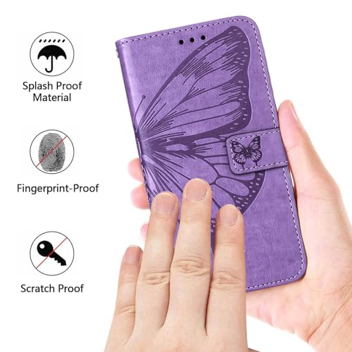 Étui Galaxy S26 Plus cuir violet aux finitions papillon soignées - 2