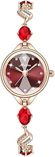 Fashion Jewelry Womens Watch Bracelet Watch for Women Rose Gold Strap with Emerald Crystal for Wife Girlfriend or Mothers Idea Gift for Special Womens in Life