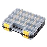 Organizador de de herramientas, de almacenamiento transparente, contenedor de almacenamiento de herramientas, de herramientas para tornillos, clavos, pernos, tuercas, taladros, puntas