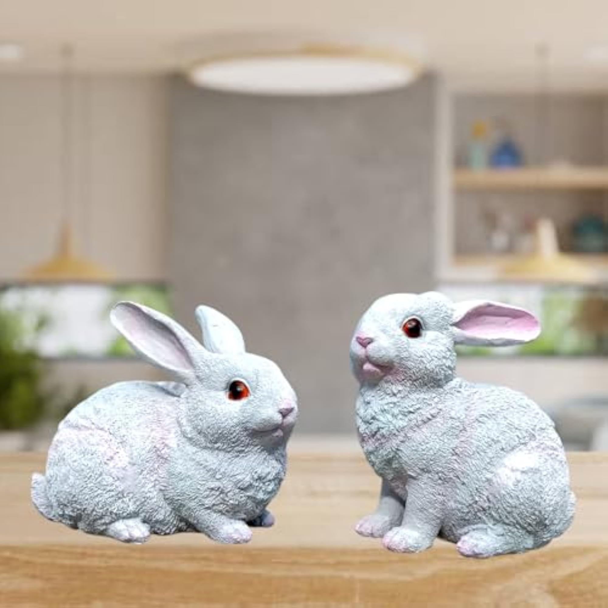 Rabbit Couple Statue Decorative Showpiece
