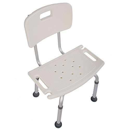 Pinikuyiro Bath Chair Bench Shower Chair Seat Spa Bathtub Stool Bathroom Transfer Inside Shower/Tub/Bathtub – 450 Lbs. Capacity, White - Thumbnail 4