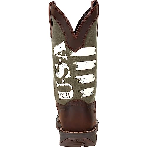 Durango Army Green USA Print Western Boot4