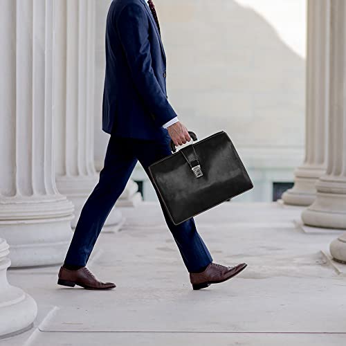 Floto Ciabatta Italian Leather Briefcase Attache (Black)2