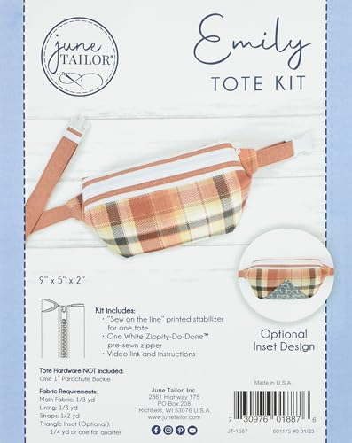 June Tailor Inc Emily Tote Zippity-Do-Done White Kits