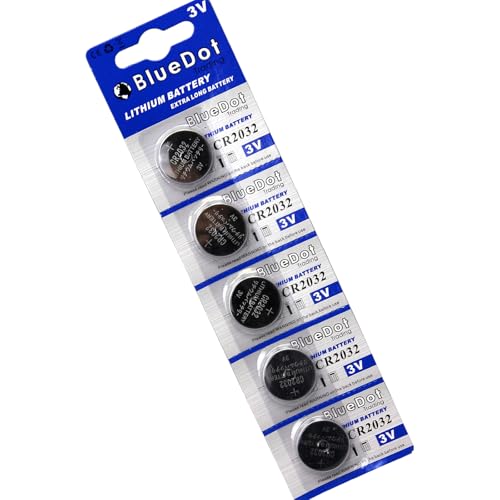 Baterías CR2032 BlueDot Trading, pack de 5, litio 3V miniatura 4