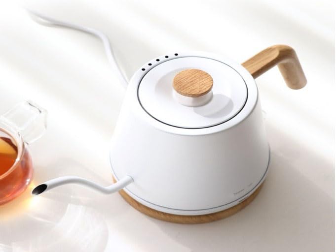 Tetera Eléctrica Moderna con Pico Largo de Acero Inoxidable 0.8L miniatura 3