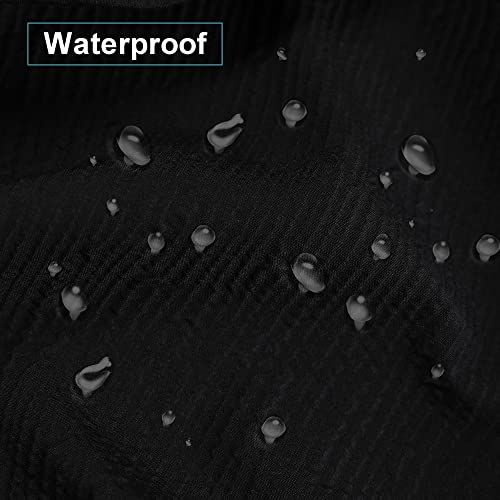 Lecloud Narrow Stall Fabric Shower Curtain For Bathroom, 3D Embossed Stripe Pattern Hotel Quality Waterproof Black Small Bathroom Shower Curtain, 36" Wx72 L #TOP6