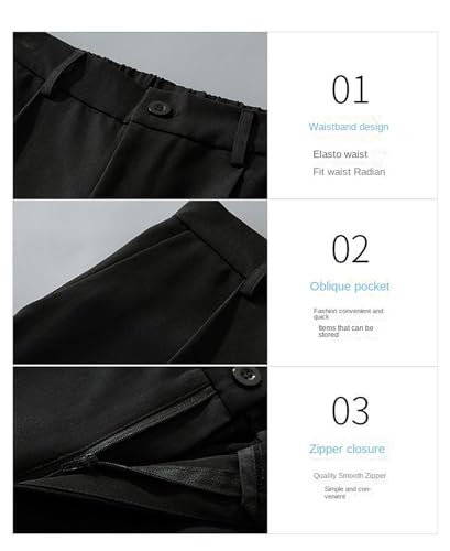 Easemotions Mens Super Stretch Ice Silk Comfort Everyday Pants, Slim Fit Lightweight Breathable Casual Trousers with Pockets2