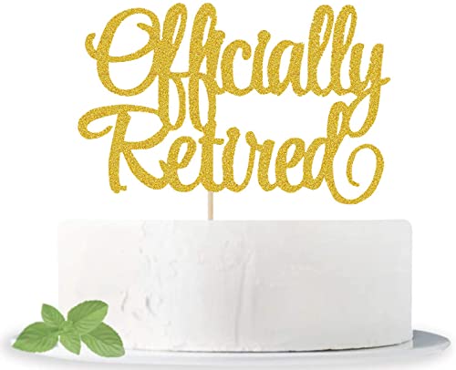 Beach Theme Retirement Party Decorations - Gold Glitter Happy Retirement Banner & Happy Retirement Cake Topper & Coconut Tree Balloons For Beach Theme Retirement Party Supplies Retired Gift Ideas #TOP1