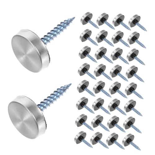Unomor Stainless Steel Mirror Nails Decorative Hinge Caps Advertising Cover Nails for Glass Panels