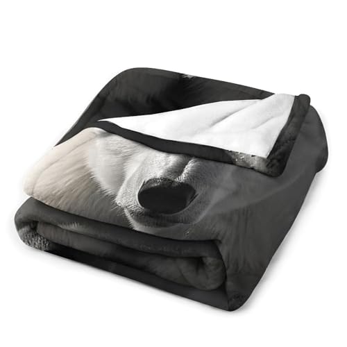 Couverture flanelle ours polaire blanche pour un confort haut de gamme - 4