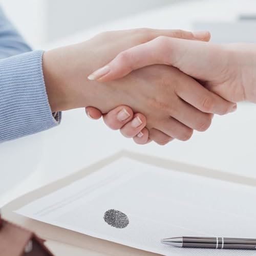 Jimkply 2 Stück Fingerabdruck in Tintenkissen, Professionelles Fingerabdruckkissen, Daumenabdruck-Stempelkissen, wasserfest und schnell trocknend, für Notar, Sicherheits-ID und Bürobedarf