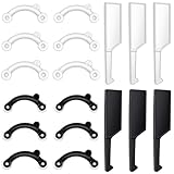 SULIKJHUI 6 Pairs Nose Shaper, Invisible Nose Slimmer Clips, Comfortable No-Pain Noses Up Inserts for Temporary Rhinoplasty Shaping, Reusable Straightening Beauty Kit for Women & Men (Black & Clear)