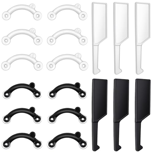 SULIKJHUI 6 Pairs Nose Shaper, Invisible Nose Slimmer Clips, Comfortable No-Pain Noses Up Inserts for Temporary Rhinoplasty Shaping, Reusable Straightening Beauty Kit for Women & Men (Black & Clear)
