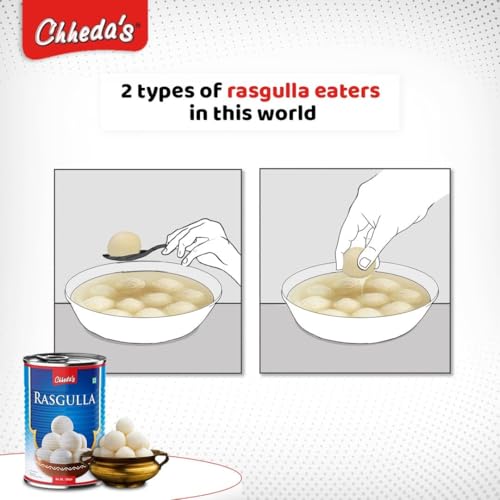 Image of Chheda's - Rasgulla - Indian Sweets - Tin Sweets - Festive Gift Pack - 1000 Gm Pack of 1