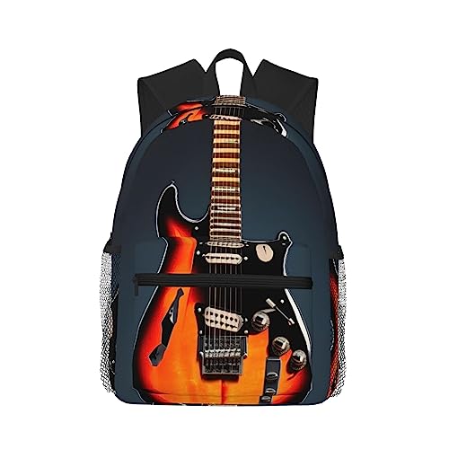 Sac à dos pour ordinateur portable 15.7 pouces EdWal motif guitares imprimé noir