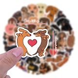 60 Pcs Kawaii Dachshund Dog Stickers Pack for Water Bottles, Sausage Pet Dogs Stickers, Puppy Waterproof Vinyl Decals for Bike Luggage Computer Laptop Scrapbook Skateboard Phone