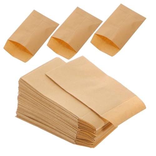 SMASOLO 120個 小型収納用クラフト紙封筒 無地シードバッグ 種子 コイン 小物整理用 携帯便利で多目的収納に