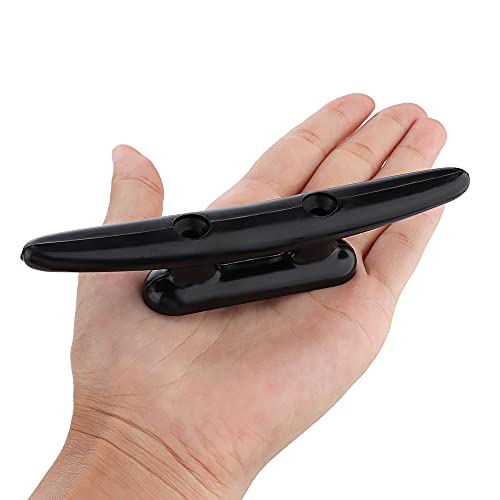 Vturboway 4 Pack 5" Nylon Boat Cleat Dock With Stainless Steel Screws, Black #TOP4
